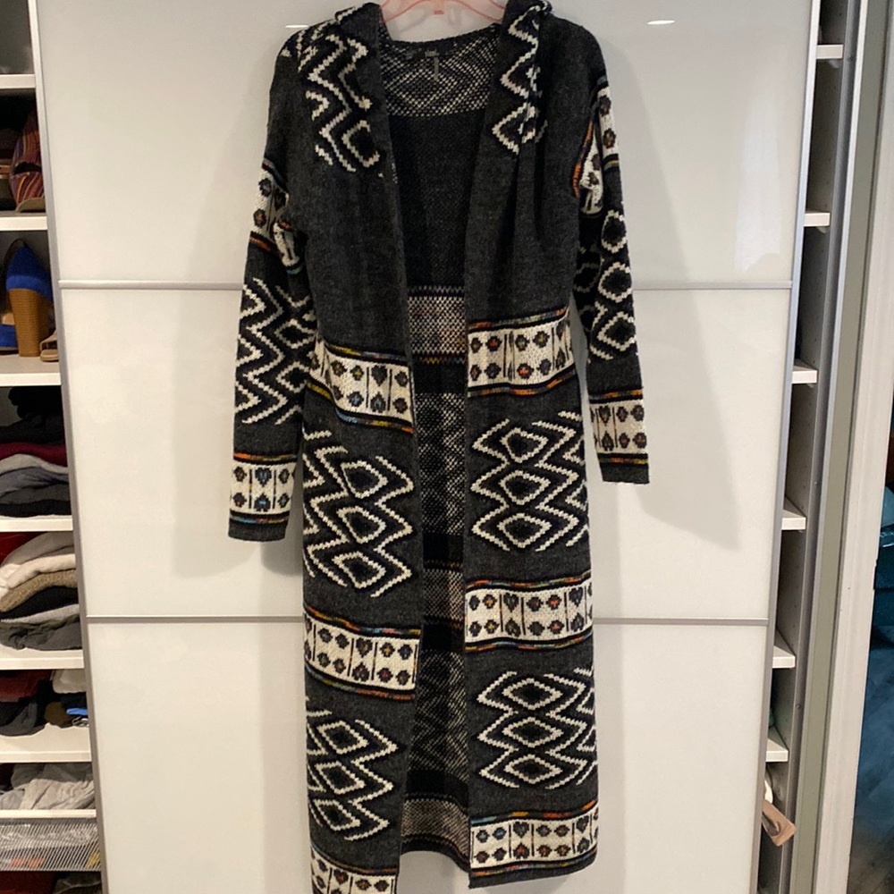 Hooded Long Sweater Sz M/L